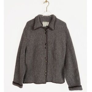 Vintage Denbigh Knitwear Womens Wool Button front Sweater Jacket size Large Chic